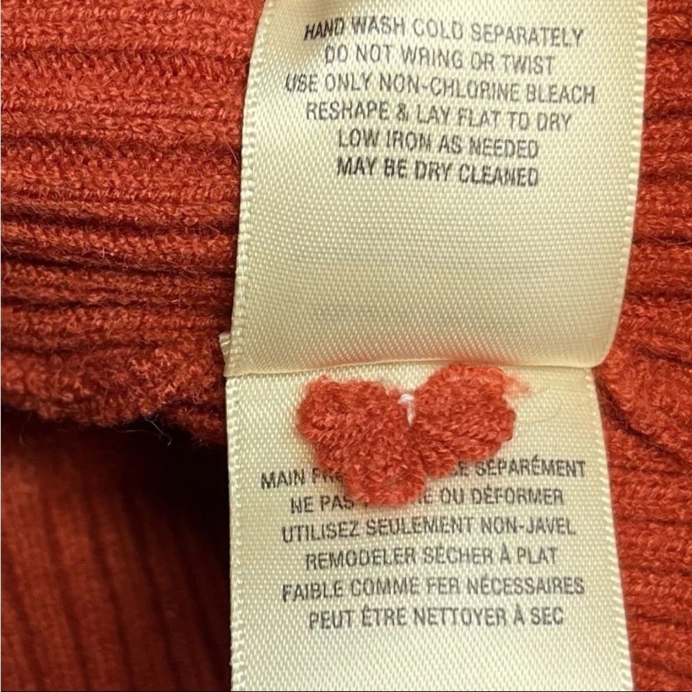 Anthropologie Moth Sz S Cabin Sweater Balloon
Dolman Sleeve Burnt Orange Fall EC - Picture 7 of 11
